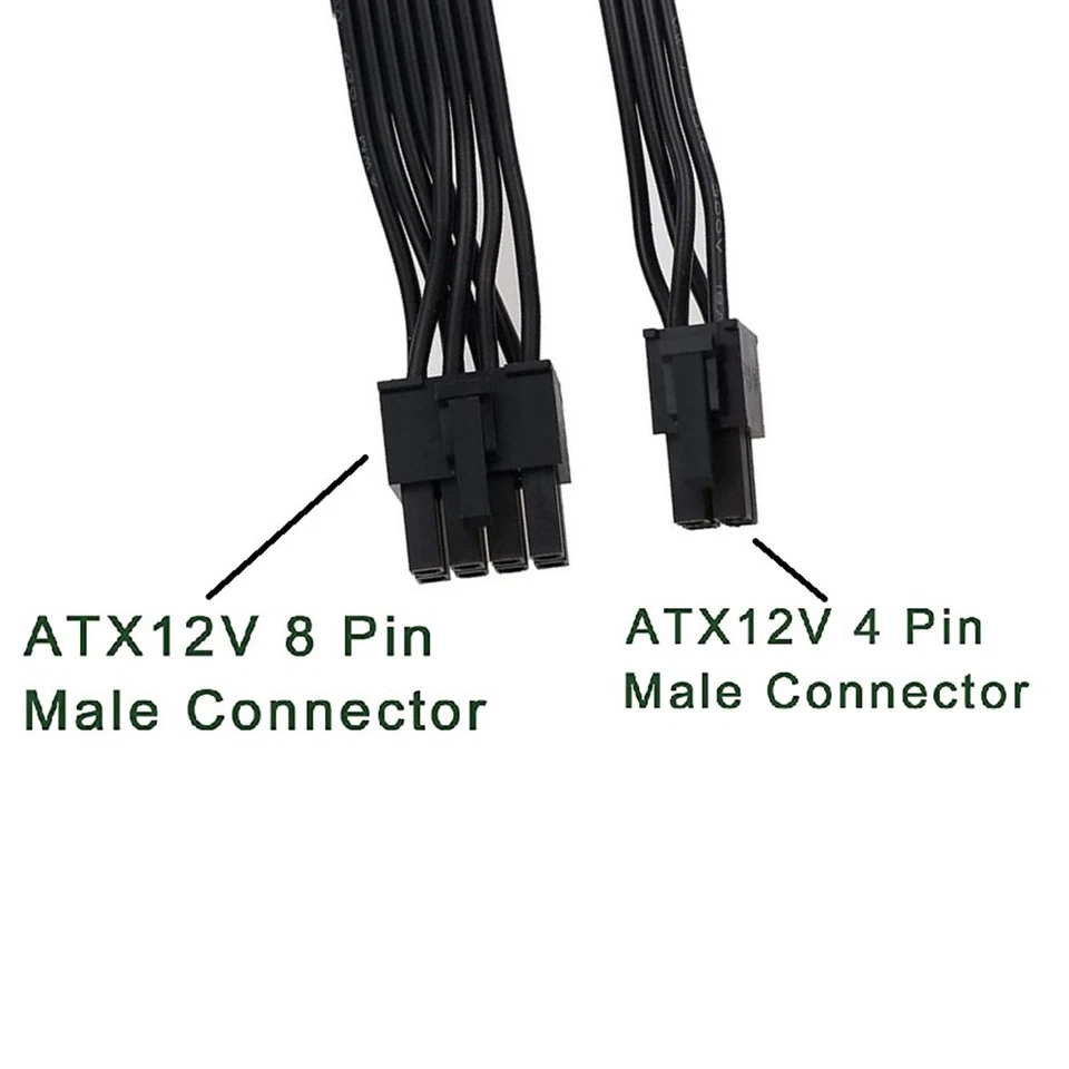 EPS12V CPU 8 Pin Buchse auf CPU ATX 8 Pin und ATX 4 Pin Stecker Netzteil Ve3265 - Bild 4 von 4