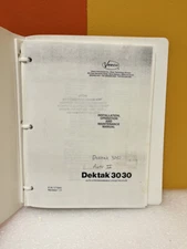 Veeco 171940 Dektak 3030 Auto II Programmable Stage Profiler Complete Manual