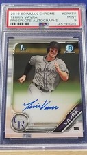 Terrin Vavra - 2019 Bowman Chrome Prospects Autograph   PSA 9 