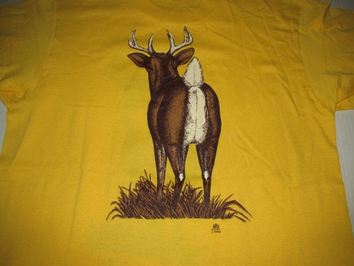Vintage 1983 Jerzees LSJ Sportswear Deer Buck T Shirt Sz L Wildlife Animals Stag - Picture 6 of 7
