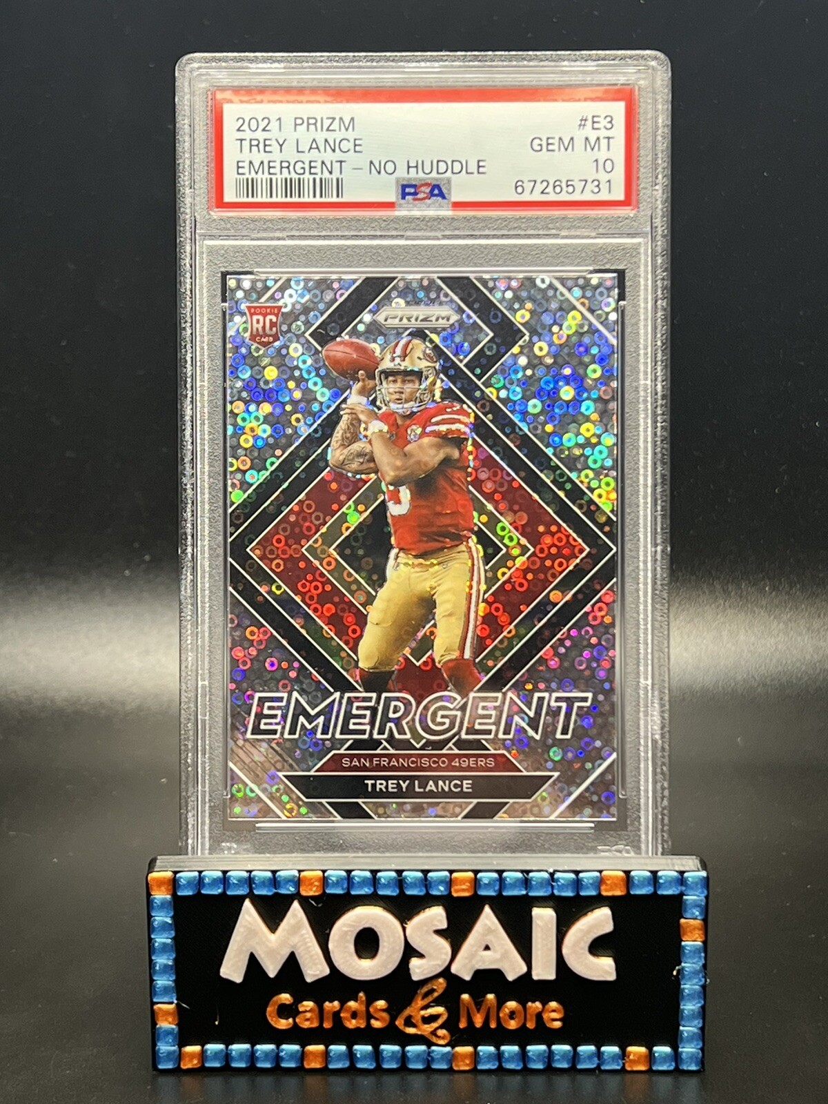 2021 RC Prizm TREY LANCE Emergent No Huddle Rookie #E3 PSA 10 GEM MT 49ers