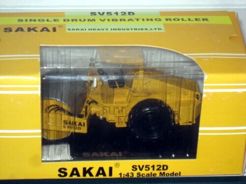 SAKAI SV520D 1:43 スケールモデル Sakai SV512D Single Drum Vibrating Roller Compactor Tractor