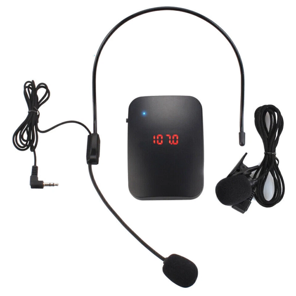 UNBRAND FM Wireless Microphone Headset Megaphone Radio Mic with Headset for Loudspeaker