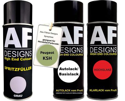 Spritzfüller Set für Peugeot KSH Vert Maori Metallic Klarlack Spritzfüller Grund