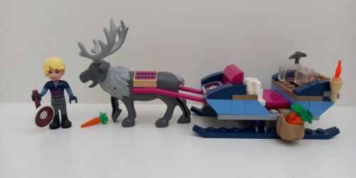 Lego Frozen Sven Reindeer, Sleigh & Kristoff Figures - Picture 1 of 4