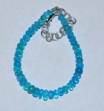 Opal Bracelet Natural Ethiopian Opal Gemstone Beads 7"Bracele F2843