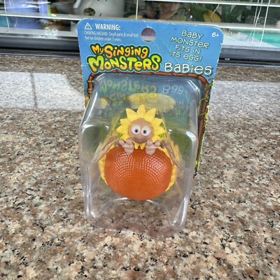 My Singing Monsters Babies Figure Flowah PomPom Baby Monster in Egg Toy NIB