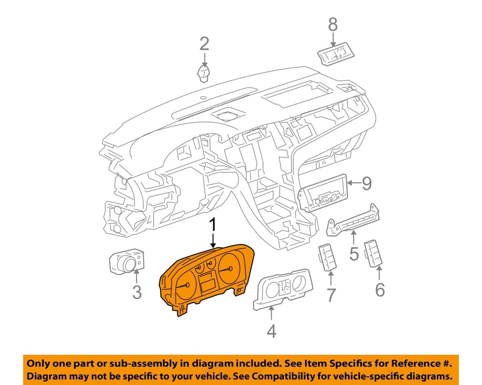Used Speedometer Gauge fits: 2013 Cadillac Escalade cluster MPH US market w/Plat - Image 3 of 4