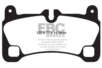 EBC Brakes ED91836 Lkw / SUV Extra Duty Bremsbeläge Für 08-09 Cayenne Touareg