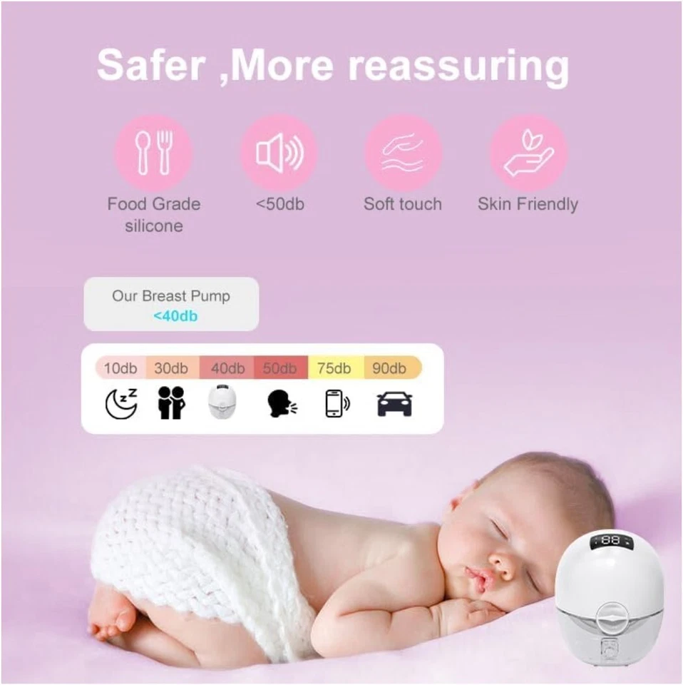 Wearable Hands-Free Electric Breast Pump Portable Quiet Comfortable Travel - Image 4 of 4