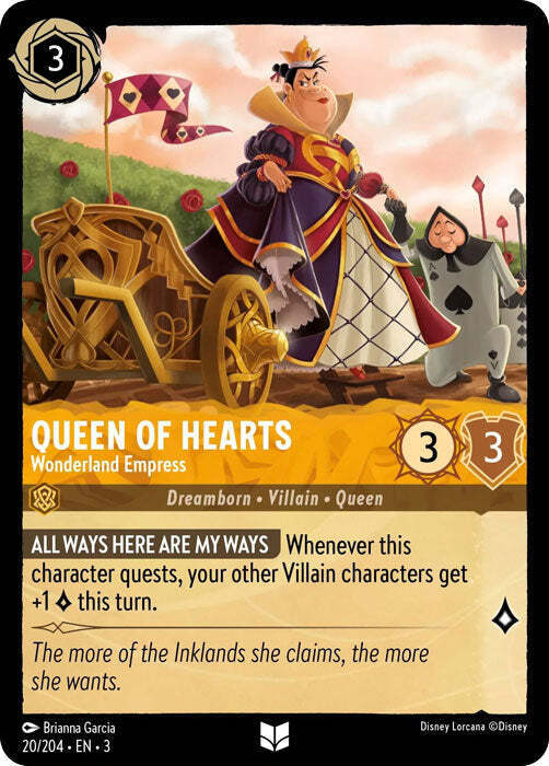 Queen of Hearts - Wonderland Empress 20/204 Uncommon Into the Inklands Disney...