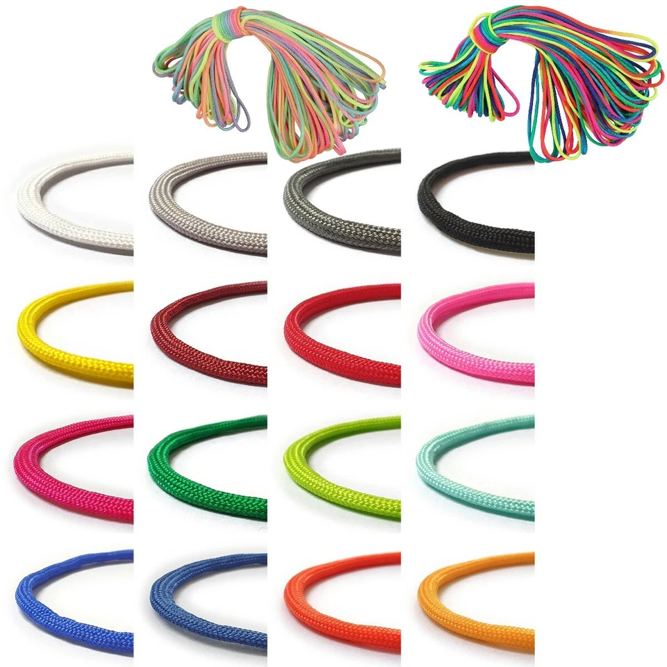 KING OF TRADE Fallschirmschnur 4 mm Nylonleine Paracord 550 Seil Kordel 5m-30m