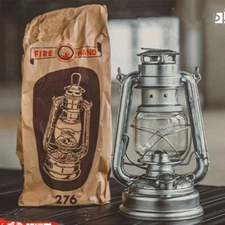 FIREHAND FEUERHAND HURRICANE GALVANIZED #276 STORM SILVER LANTERN FOR CAMPING
