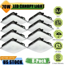 LED Canopy Light, 8 Pack 70Watt Gas Station Ceiling Lights for Warehouse Garages