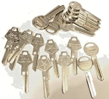 MOPAR KEY BLANKS (9) Y152 IGNITION  & (11) Y148 DOOR/TRUNK~ MIXED BRANDS
