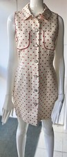 Gianni Versace VERSUS 90s Polka Dot Buttoned Dress Sleeveless 30 /44 UK 12
