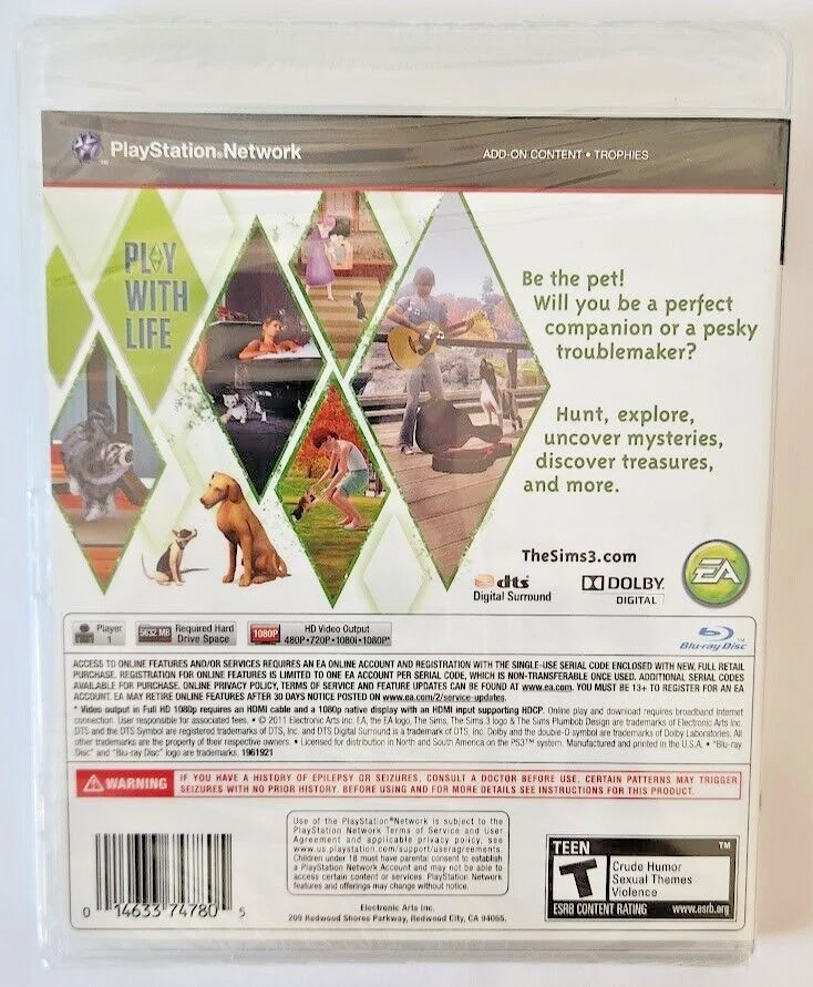 The Sims 3: Pets PS3 Brand New Game (2011 Simulation) - Image 3 of 4