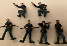 Vintage MARX 1970's Hard Plastic Warrior of the World Civil War Lot of 6