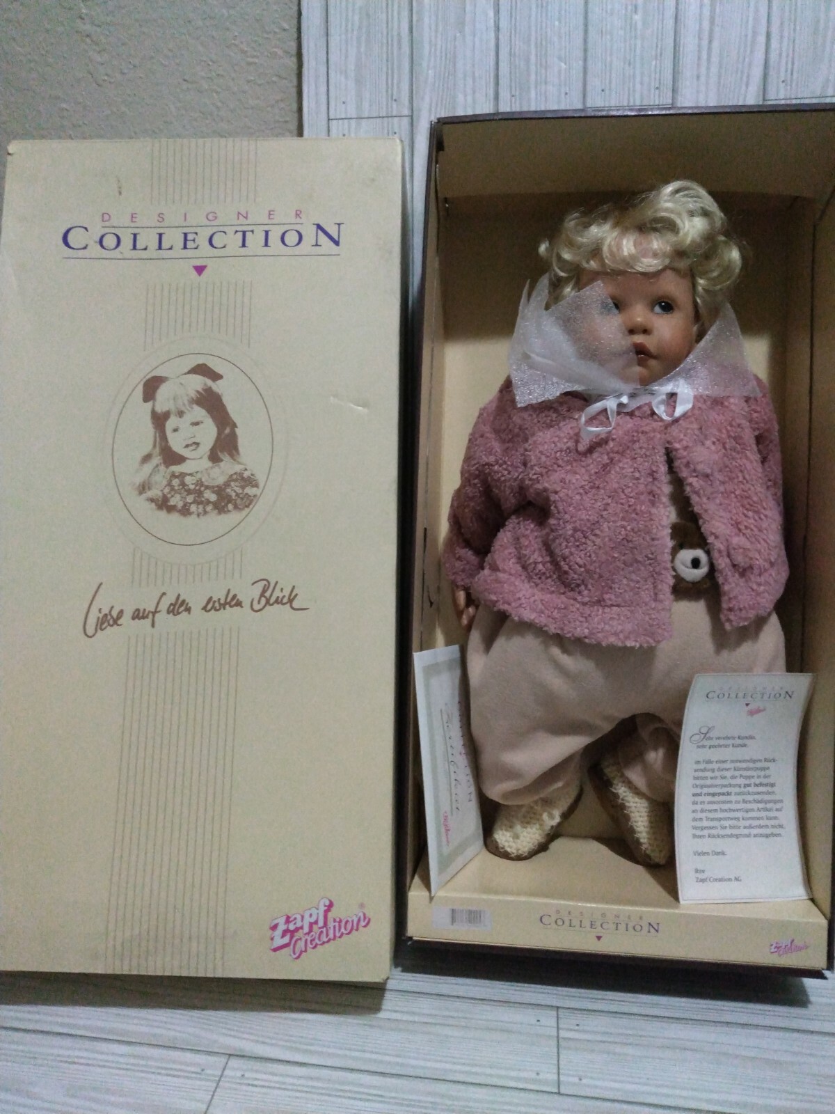 Clara Zapf CreationDoll By H Schwing 2003 with Certificate ,#203