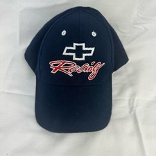 Chevy Racing Hat Baseball Cap Blue Adjustable Strap Chevrolet Embroidered OSFM