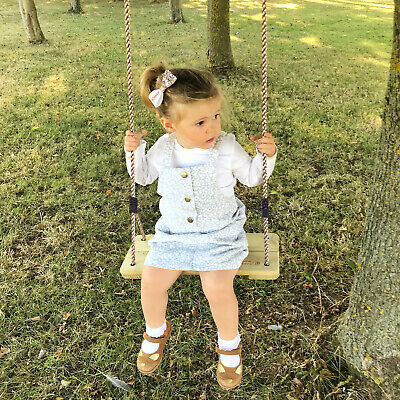 Wooden Rope Garden Farm House Hanging Swing Kids Swing Child Toddler Tree Swing Indoor /& Outdoor Tree Swing Patio Swing Wooden Swing