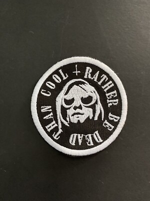 Kurt Cobain Inspired Patch. Rather Be Dead Than Cool. Embroidered Patch