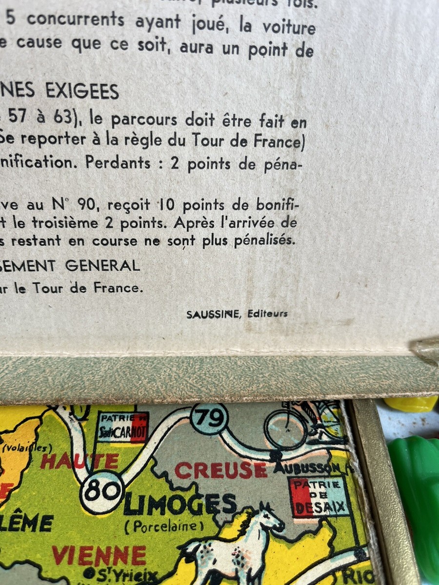 Jeu De Société Ancien Tour De France – Saussine Wery – Complet – Bon état