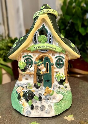 Blue Sky Clayworks St Patrick s THE DRUNKEN LEPRECHAUN Candle House NEW