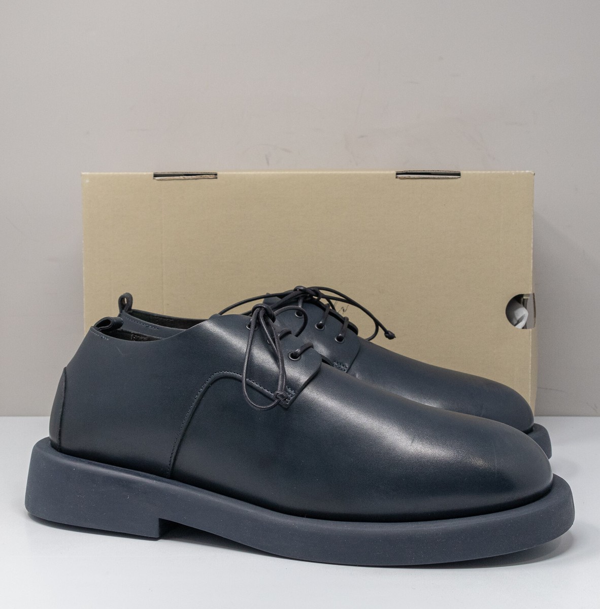 Marsèll MMG471 Gommello Dark Navy Blue Leather Derby, Men's 12 US