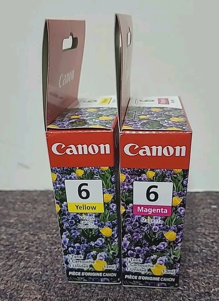 Canon Pixma 6 Ink Cartridges Yellow BCI-6Y & Magenta BCI-6M Genuine OEM  SEALED  - Image 3 of 4