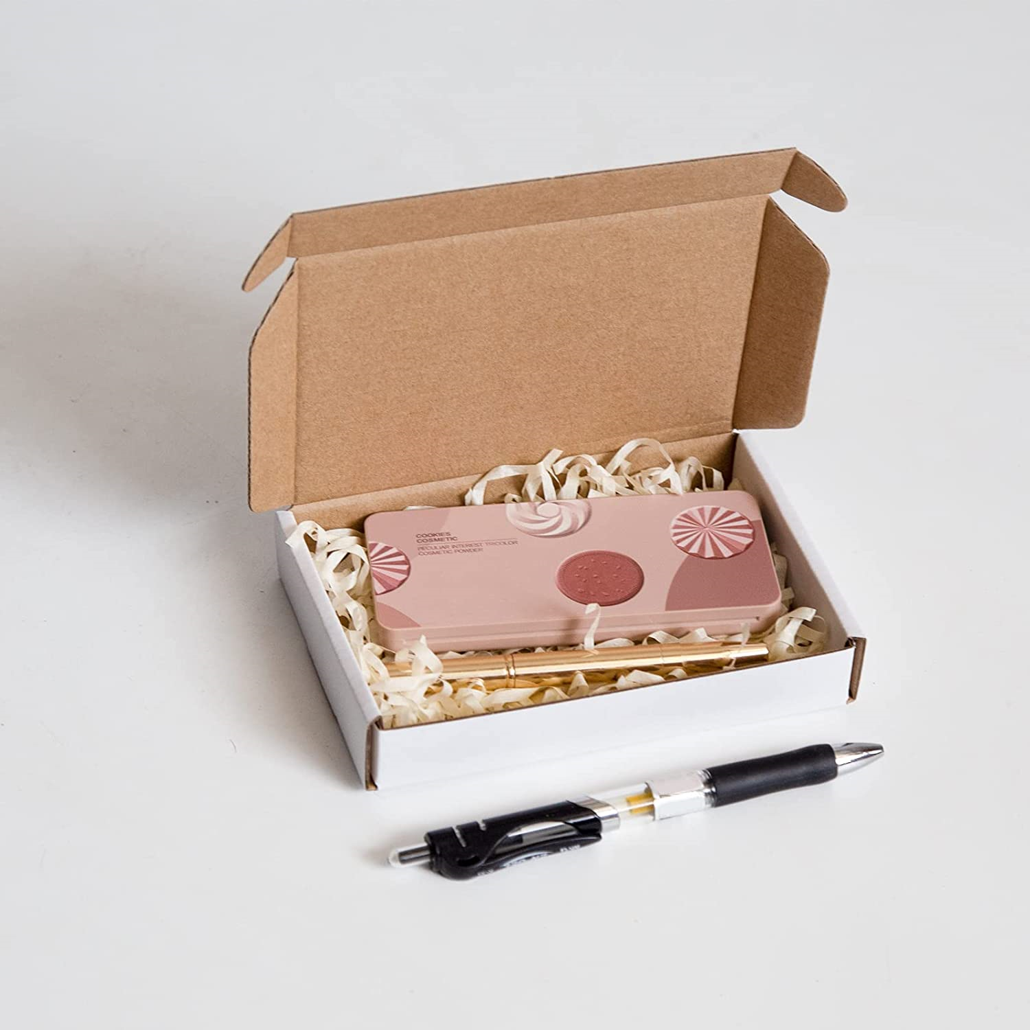 SUNLPH 50 Pack 6X4X1 Inches Small Shipping Boxes White Corrugated