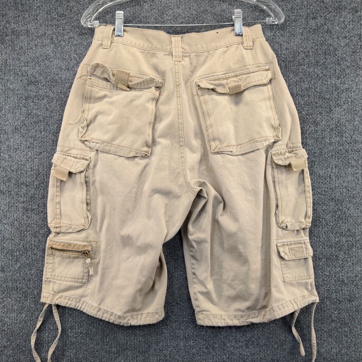 【SATIIIZ】Bay Nylon Cargo Half Pants Summer Men Cargo Half Pants Casual Elastic Waist Pocket