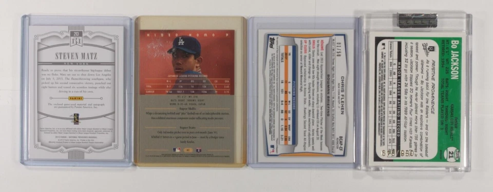 Lot 8 Baseball Cards Griffey Jr, Conforto, Jackson, Flexen, Nomo, Matz, Carter - Image 2 of 4