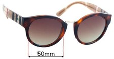 SFx Replacement Sunglass Lenses fits Burberry B 4227 - 50mm Wide