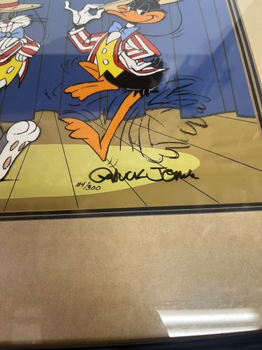 Bugs Bunny Cel Warner Bros Daffy Duck Show Time Signed Chuck Jones Cell Looney - Picture 11 of 12
