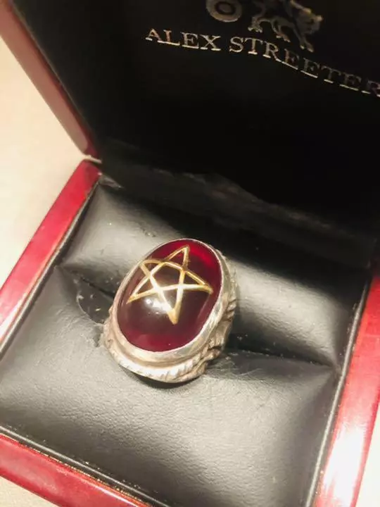 ALEX STREETER ANGEL HEART RING Tokyo Red Silver US5 | eBay