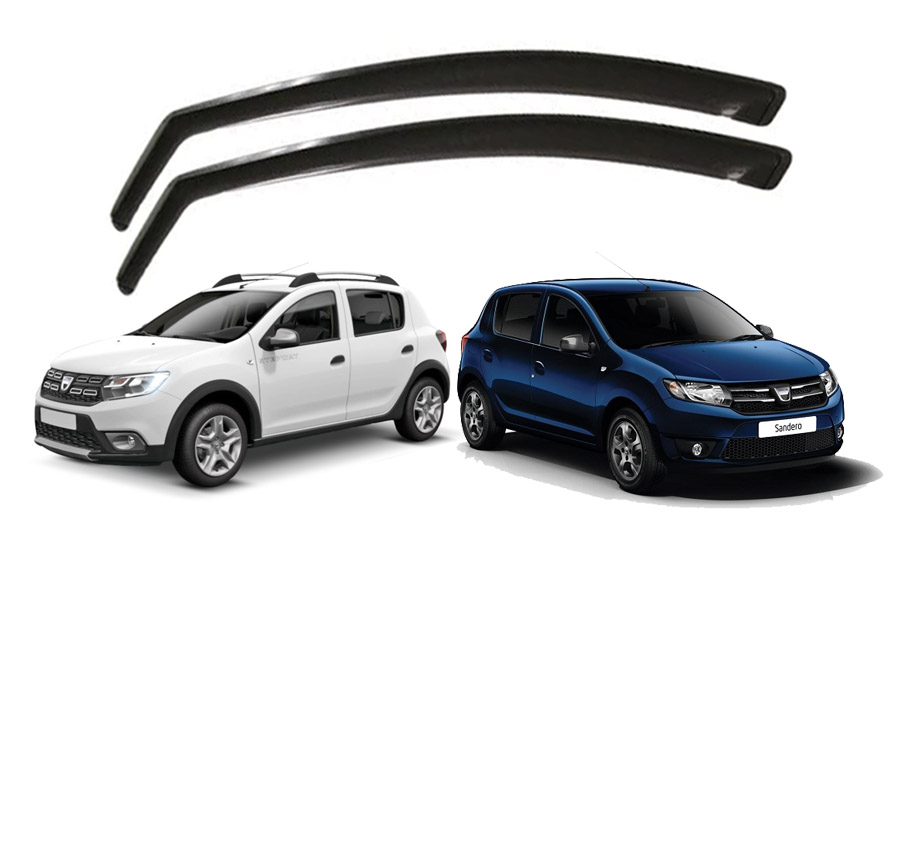 Deflettori Anteriori Per Dacia Spring 2021 - Antiturbo Grigio 2 Pezzi