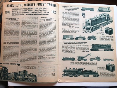 1955 Lionel Model Electric Train Catalog Gauge O 24 Pages - Mint Condition! Nice