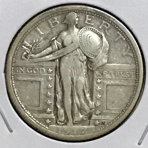 U.S. Standing Liberty Quarter Prem Fine 1917 Ty1