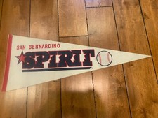 CALIFORNIA LEAGUE SAN BERNARDINO SPIRIT VINTAGE 1987 TEAM LOGO BASEBALL PENNANT