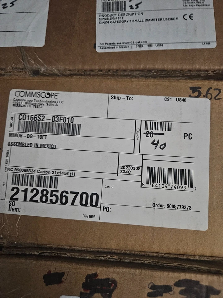 CommScope Systimax  CO166S2-03F010 MiNo6 Cat 6 Reduced Diameter 50 Patch Cords - Image 3 of 3