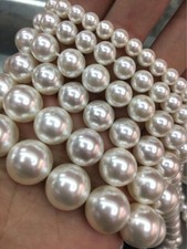 Wholesale 2-20mm White Akoya Shell Pearl Gemstones Round Loose Beads AAA Strand