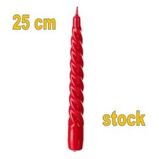 set candele di cera lunghe 25 cm torciglione colorate per festività decorazioni