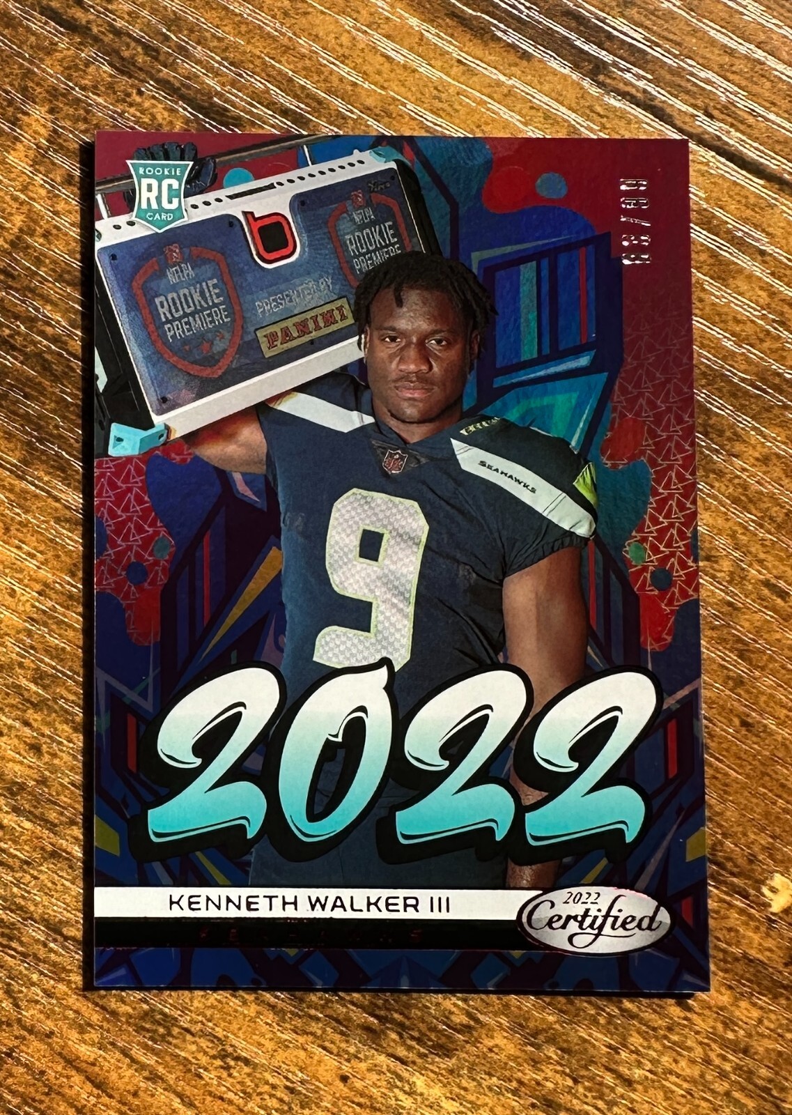 2022 Certified '22 Mirror Red #15 Kenneth Walker III /99 RC #X10355
