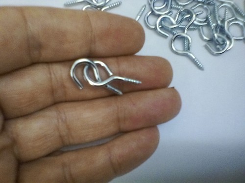 Strong Hooks And Eyes Net Curtain Wire 10 mm Zinc Plated Screws Hanging Picture - Picture 5 of 6