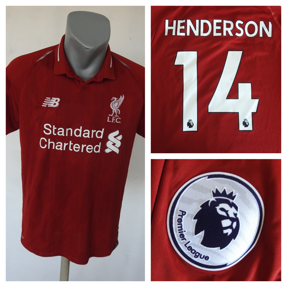 Liverpool 2018 Home Jersey #14 Henderson New Balance Red Shirt