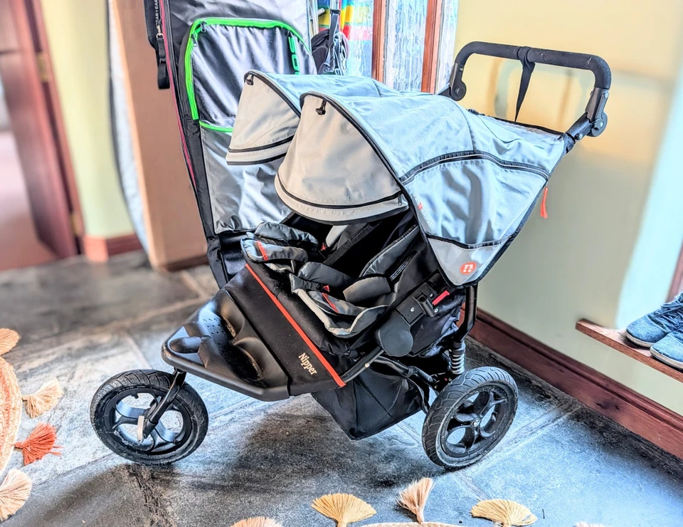 Out’n’About Nipper Double V5 Pushchair (grey) - hardly used, excellent condition - Image 3 of 3