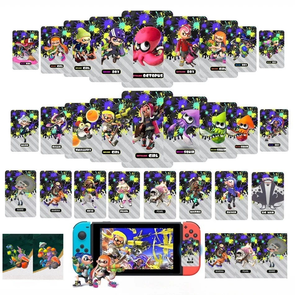 UNMARKIERT 2-29 Stück NFC-Karten Tag Splatoon 3 Spielkarte Octoling Oktopus für Switch 1/ 2
