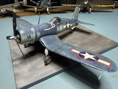 Built Model Chance Vought F4U-1a Corsair  Big Hog  VF-17 Jolly Rogers