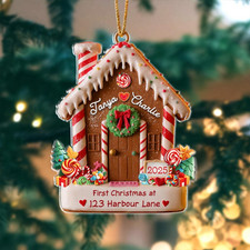 Personalized New Home Ornament Gingerbread House First Christmas Gift 2026 Decor